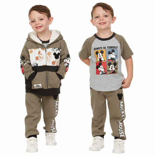 DISNEY MICKEY TRAJE DE 3 PIEZAS DE NIÑO COLOR VERDE TALLA 6