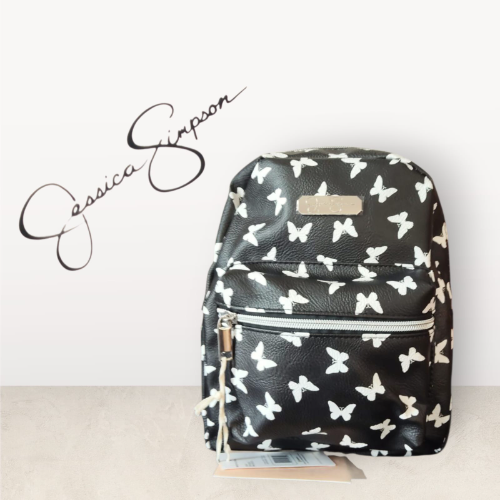 JESSICA SIMPSON CAJA No. 1 MINI MOCHILA NEGRA CON MARIPOSAS