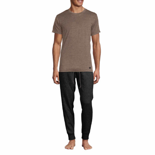 Lucky Brand T/S Pijama cafe con negro para hombre 2pzs S