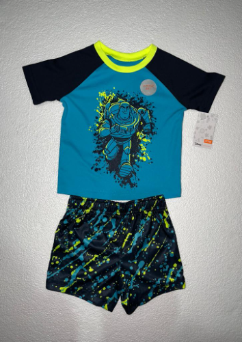 Disney JUMPING BEANS CAJA NO. 26 TRAJE DE BAÑO PARA NIÑO COLOR NEGRO TURQUEZA BUZZ LIGHTYEAR TALLA  12M