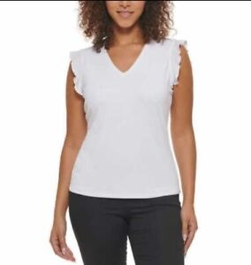 Andrew Marc T/M Blusa color blanco para dama