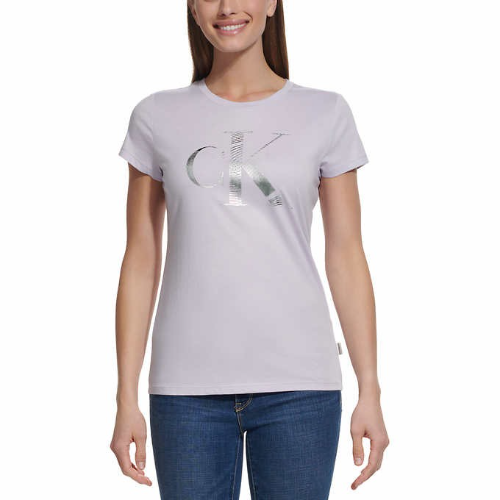 CALVIN KLEIN BLUSA/PLAYERA DE DAMA COLOR LILA TALLA L