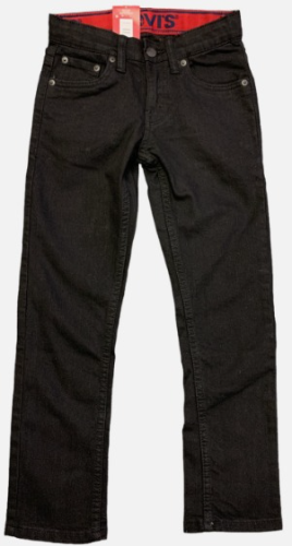 LEVIS PANTALON T/8 DE LONA PARA NIÑO SLIM FLEX STRETCH COLOR NEGRO TALLA 8