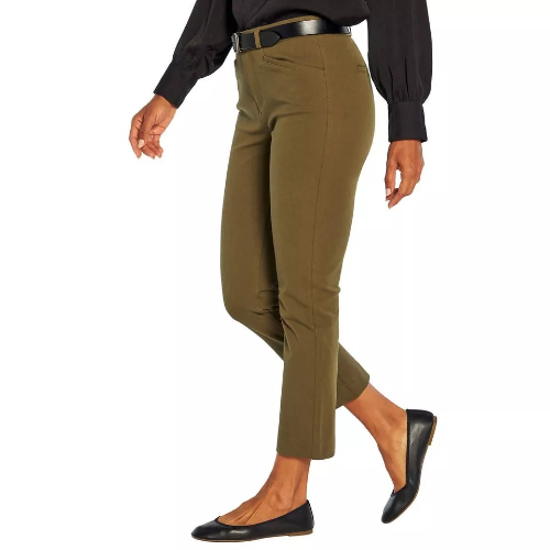 BANANA REPUBLIC T/22 SLIM STRAIGHT CROPPED PANT OLIVE NIGHT TALLA 22