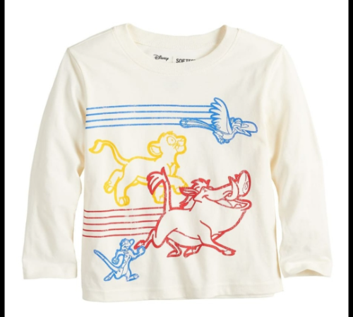DISNEY JUMPING BEANS REY LEON PLAYERA DE MANGA LARGA PARA NIÑO COLOR BEIGE  TALLA 4