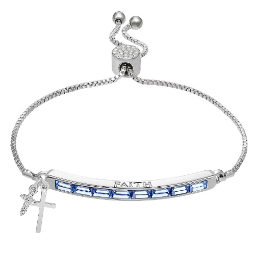 BRILLIANCE CAJA NO. 7 PULSERA PERLA AZUL FAITH
