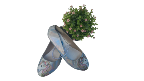 DESCUENTO SEY STEEM ZAPATO PARA NIÑA COLOR PLATEADO UNICORNIO TALLA 6