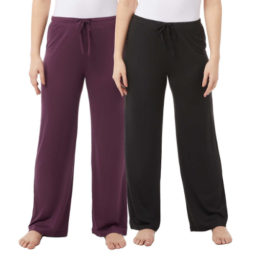 32 GRADOS Soft Sleep S Pants 2 pzs Negro-Purpura Oscuro