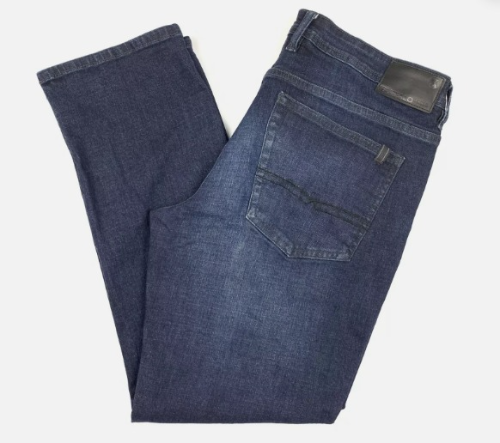 BUFFALO DAVID BITTON PANTALON 38x29 DE LONA PARA HOMBRE JACKSON SLIM STRAIGHT COLOR AZUL TALLA 38x29