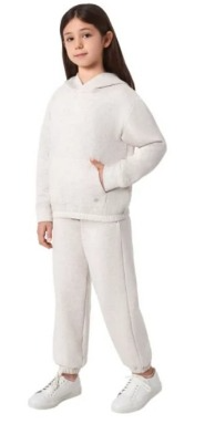 Mondetta Traje T/S 7/8 2 piezas beige para niña Jogger y Sudadera