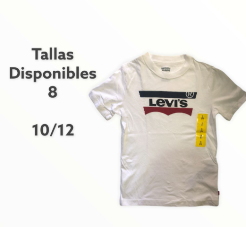LEVIS CAJA NO. 11 PLAYERA BLANCA CON CURVA ROJA 10/12