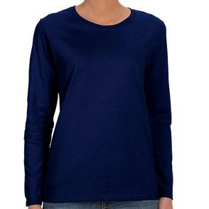 CROFT & BARROW BLUSA DE MANGA LARGA PARA DAMA COLOR AZUL TALLA l