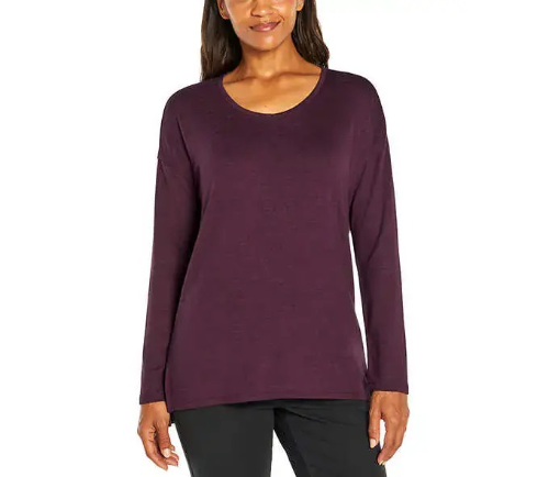 BANANA REPUBLIC T/S BLUSA MANGA LARGA COLOR MORADA TALLA S