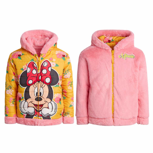 DISNEY CHUMPA T/5 DE NIÑA MINNIE REVERSIBLE COLOR ROSADA TALLA 5