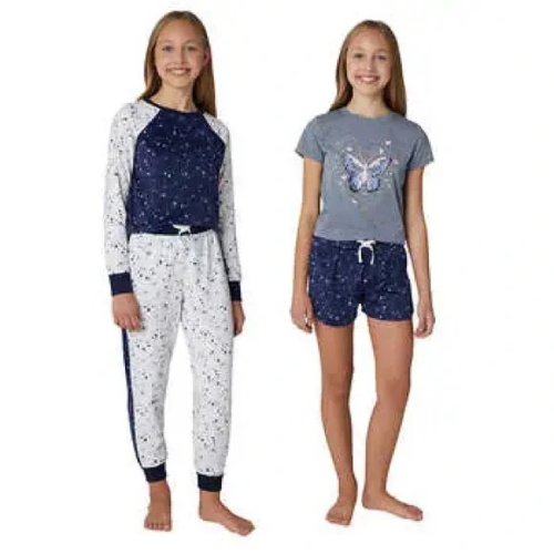 BCBG GIRLS PIJAMA T/M 10/12 AZUL 4-PIECE SLEEPSET PEACOAT M (10/12)