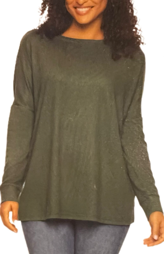 FELINA BLUSA T/XL PARA DAMA DE MANGA LARGA COLOR VERDE TALLA XL
