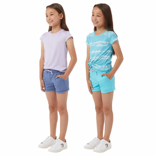 32 GRADOS T/14/16 4 PIEZAS (2 BLUSAS Y 2 SHORT) COLOR AKUA/LILA