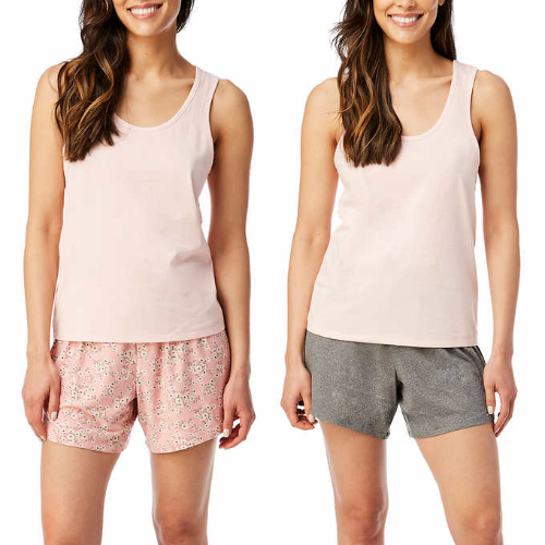 Lucky Brand Pijama T/S Rosada 3pzs de pantaloneta para dama