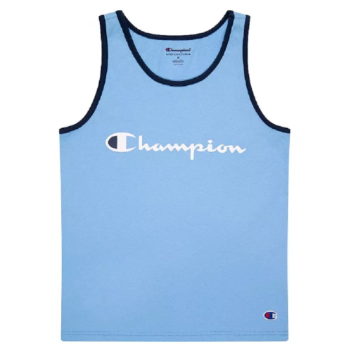 CHAMPION CAJA NO. 8 PLAYERA DEPORTIVA SIN MANGAS PARA NIÑO COLOR CELESTE TALLA XL