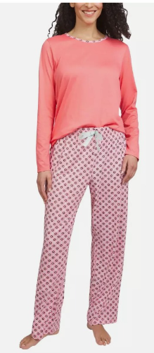 LANDS END T/XXL PIJAMA DE 2 PIEZAS PARA DAMA COLOR CORAL TALLA XXL