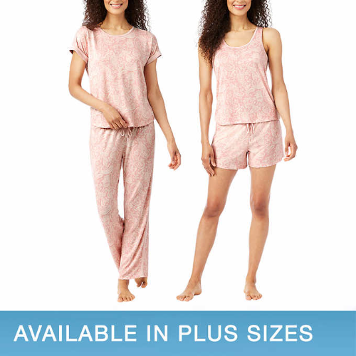 Lucky Brand 0040 Pijama Rosada con flores 4pzs 2X