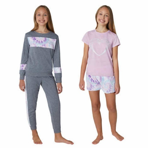 BCBG GIRLS  PIJAMA T/M10/12 GRIS 4-PIECE SLEEPSET HEARTHER GREY M (10/12)