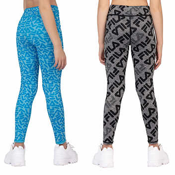 FILA LEGGINS DE NIÑA T/S(7/8) COLOR CELESTE/NEGRO REVERSIBLES TALLA S(7/8)