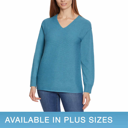 ELLA MOSS BLUSA/SUETER COLOR AZUL TURQUESA TALLA XS
