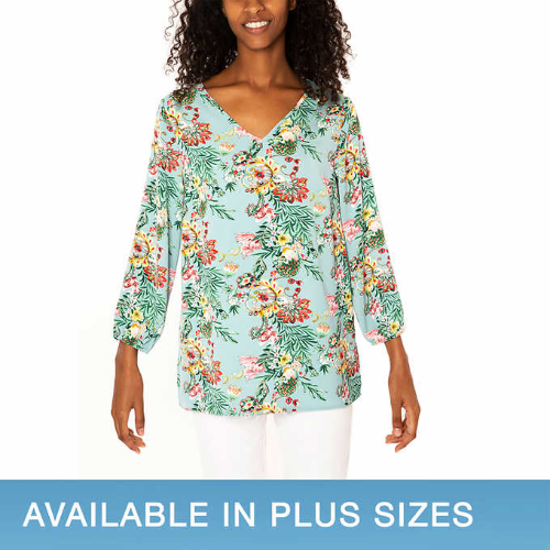 Mario Serrani 0002 Blusa Verde Flores S