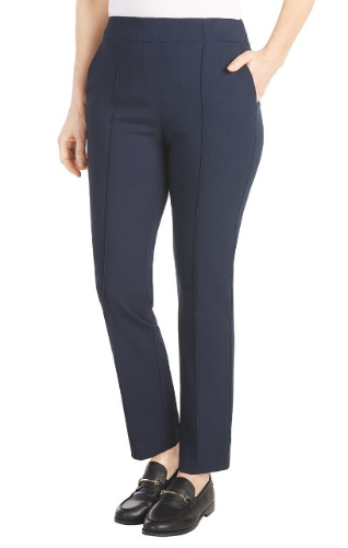 HILARY RADLEY  T/L COLOR NAVY PANTALON DE VESTIR CONTROL ABDOMEN TALLA L (FOTO MODELO CON MOCASINAS CON HEBILLA)