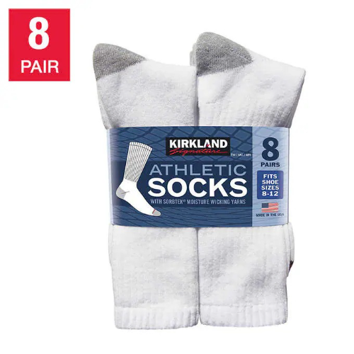 Kirkland  paquete calcetines T/13-15 (8 ) Athletic socks Talla 13-15