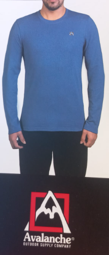 AVALANCHE CAMISA T/XL MANGA LARGA PARA HOMBRE COLOR AZUL TALLA XL