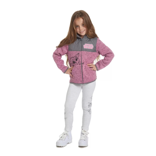 Disney T/6 Pants Star Wars de niña Color Rosado con Gris 3pzs Talla 6