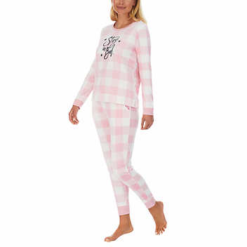 Jane & Bleecker 00002 Pijama Cuadriculada Rosada 2pzs XXL