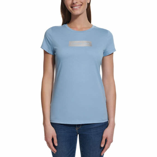 CALVIN KLEIN T/S BLUSA/PLAYERA DE DAMA COLOR CELESTE TALLA S
