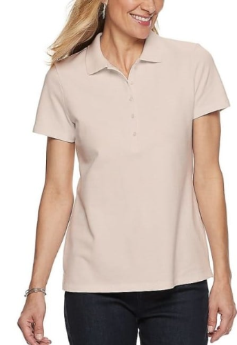Croft & Barrow Blusa Polo XS Palorosa