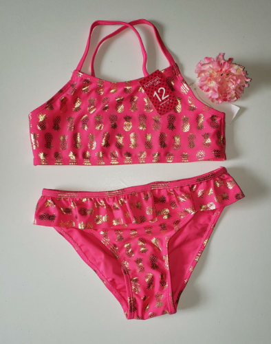 Boulevard Girl CAJA NO. 26 Traje baño 2 pzs con piñas para niña  talla 10