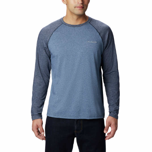 COLUMBIA T/XL PLAYERA MANGA LARGA DE HOMBRE COLOR AZUL TALLA XL
