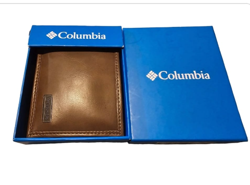 COLUMBIA CAJA NO. 7 BILLETERA DE HOMBRE COLOR CAFE