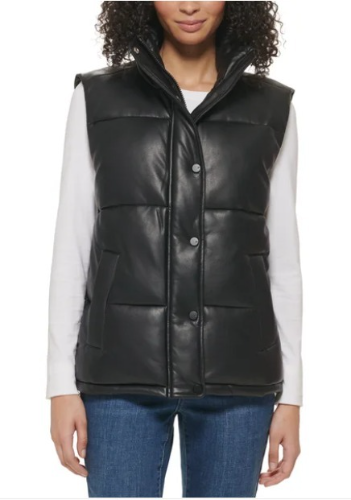 MARC NEW YORK T/XL CHALECO PARA DAMA COLOR  NEGRO (CUERINA)  TALLA XL