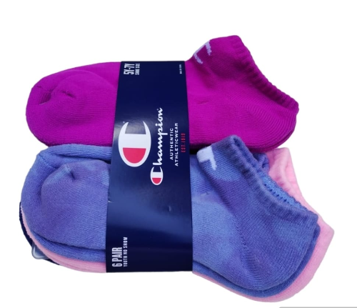 Champion de niña 00013 calcetas talla 5-7 paquete de 6