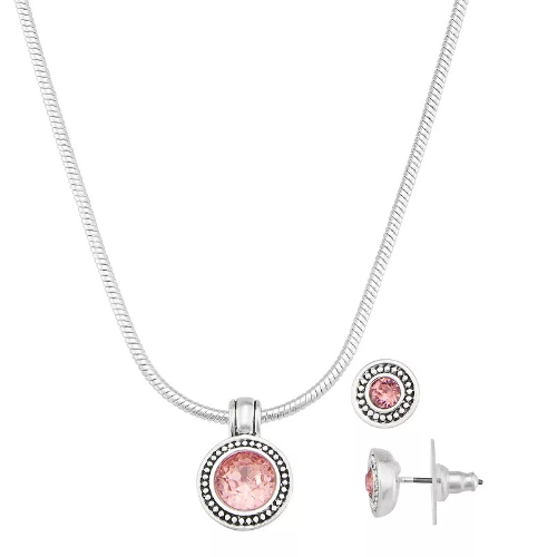 NAPIER SET DE COLLAR Y ARETES PARA MUJER EN TONO LILA