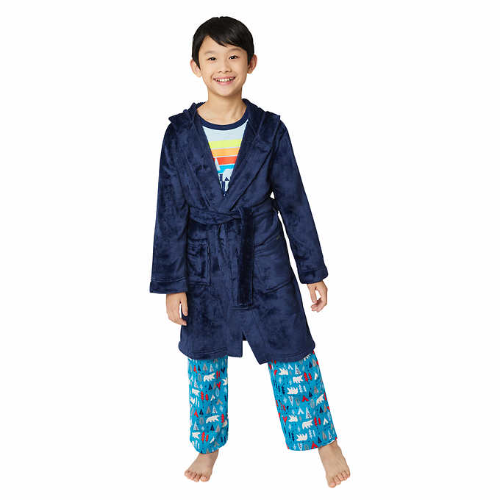Eddie Bauer 00016 Pijama con bata 3pzs Azul 10/12