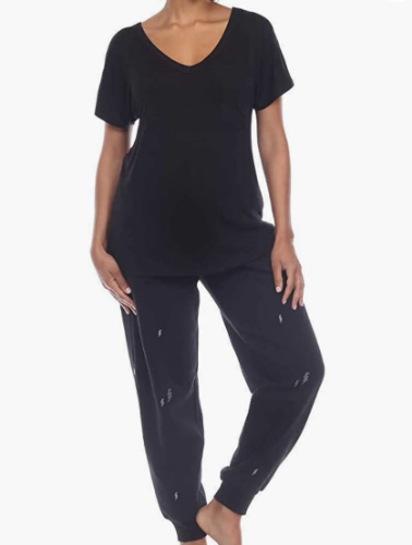 Honeydew 00012 Pijama Negra Rayitos 2pzs S