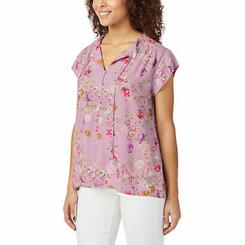 Buffalo Blusa T/L Rosada con flores para dama L