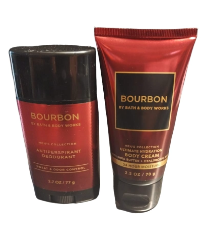 Bath and body work bourbon de hombre (desodorante y body cream)