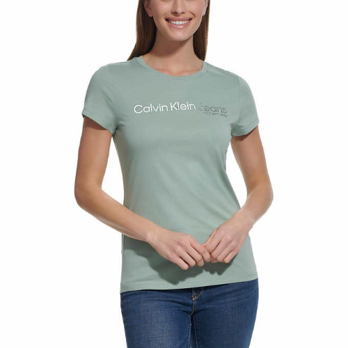 CALVIN KLEIN BLUSA/PLAYERA DE DAMA COLOR VERDE TALLA S