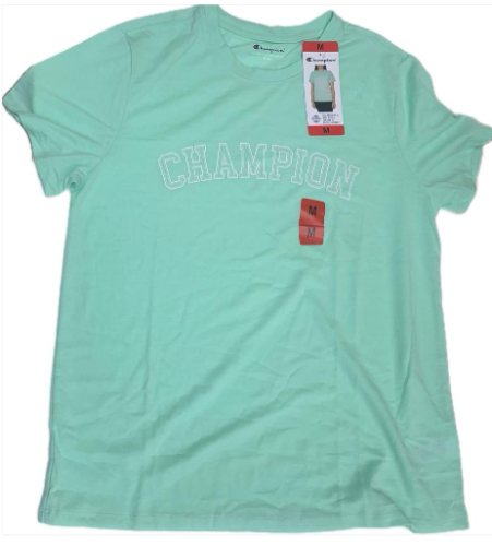 Champion Blusa T/S de dama Verde Aqua S