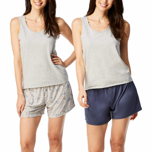 Lucky Brand Pijama T/S Gris 3pzs de pantaloneta para dama