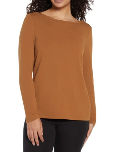 BANANA REPUBLIC T/3X BLUSA PARA DAMA COLOR CAFE DE MANGA LARGA TALLA 3X